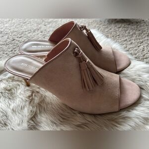 Saks Fifth Avenue Blush Tassel Mules